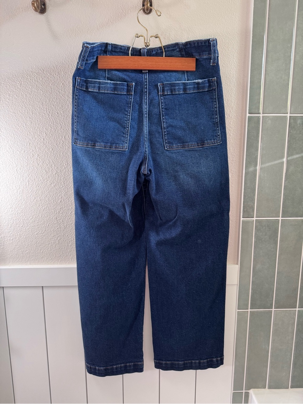 Daze Denim Pleaser Classic Wide Leg Jeans in Deep Kiss Dark Blue 28